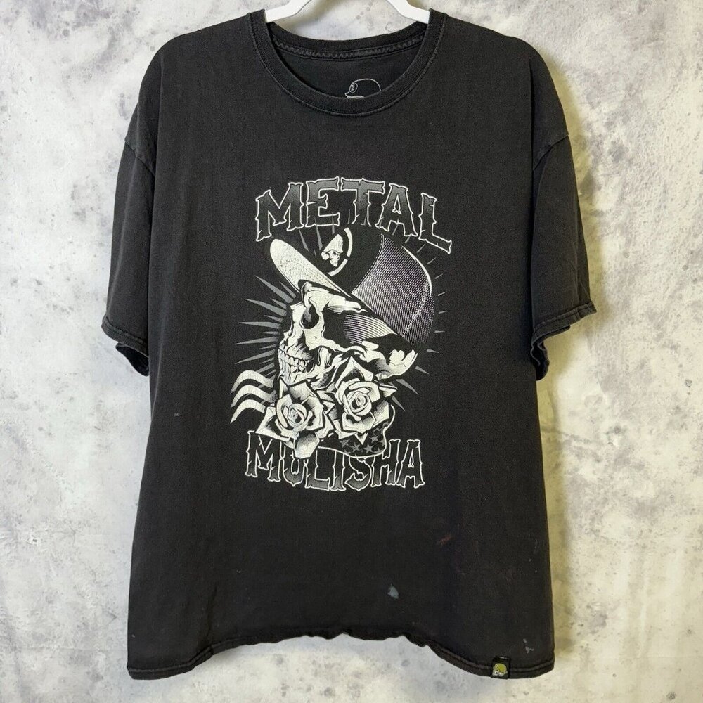 Metal Mulisha T Shirt Mens 2XL Black Short Sleeve Grunge Racing Skull